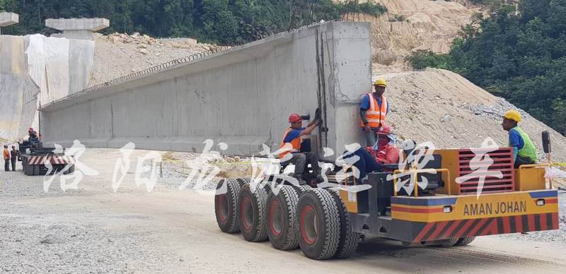 文萊項(xiàng)目200T運(yùn)梁車(chē)現(xiàn)場(chǎng)圖片